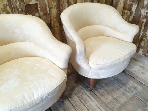 fabric french armchairs seating