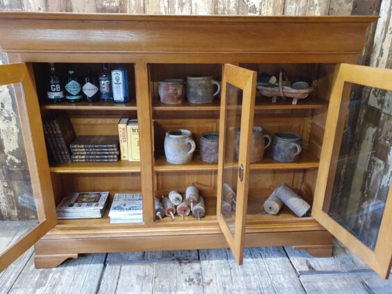 glazed oak display cupboards & cabinets furniture