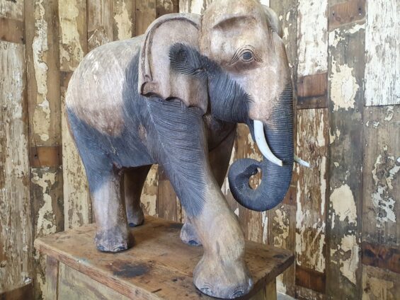 wooden carved elephant decorative art homewares