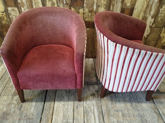 velour tub chairs seating armchairs