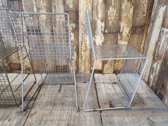 galvanised steel meshman table and chairs garden furniture