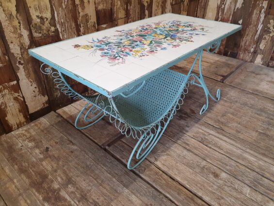 wire tiles side table furniture tables garden furniture