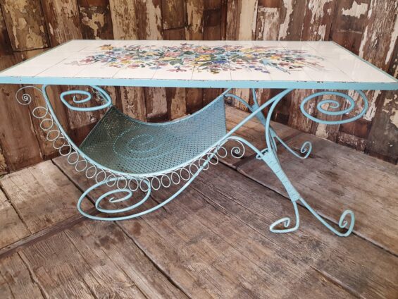 wire tiles side table furniture tables garden furniture