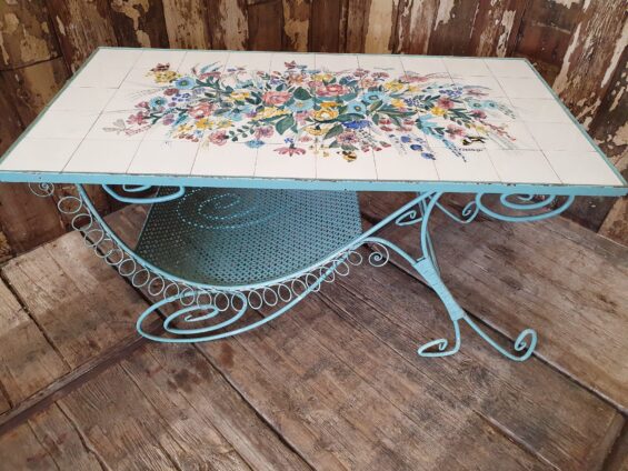 wire tiles side table furniture tables garden furniture