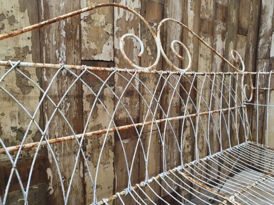 wirework bench garden furniture seating