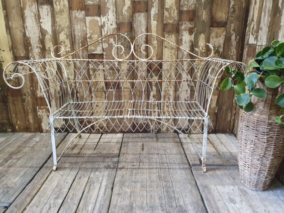 wirework bench garden furniture seating