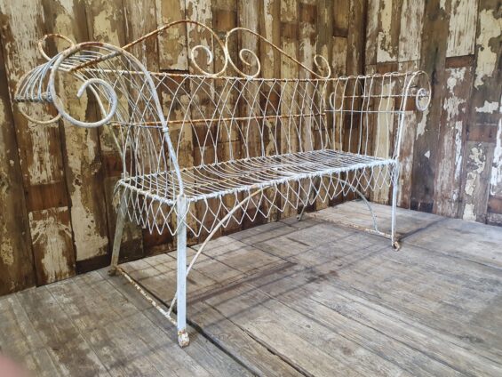 wirework bench garden furniture seating