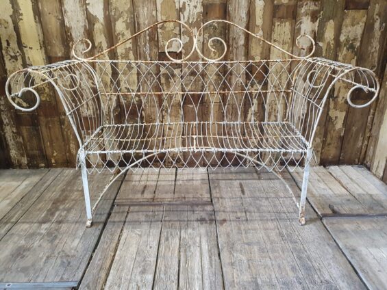 wirework bench garden furniture seating