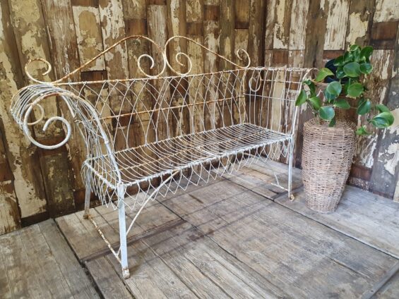 wirework bench garden furniture seating