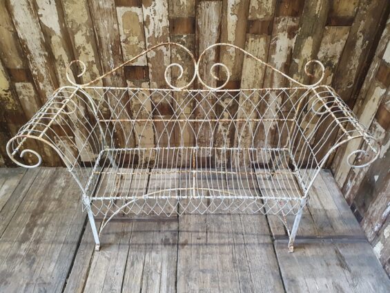 wirework bench garden furniture seating