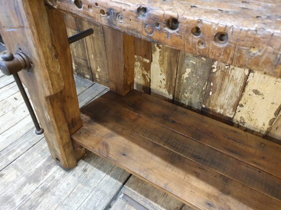 wooden workbench vice furniture tables industrial