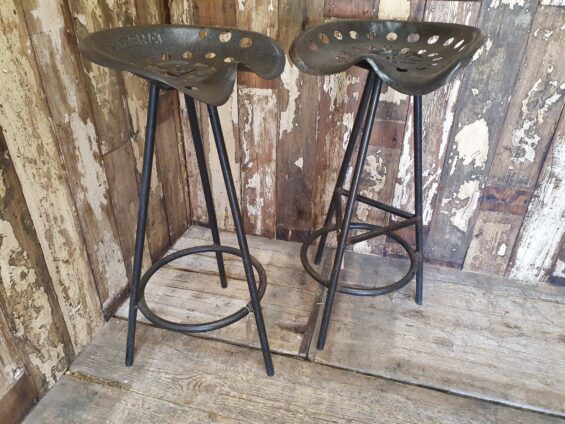 iron bar stools seating industrial