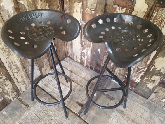 iron bar stools seating industrial