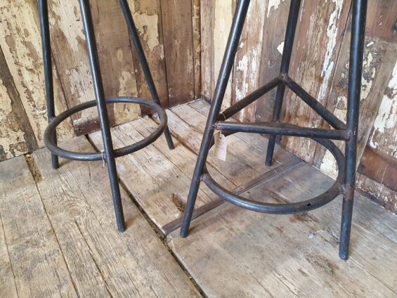 iron bar stools seating industrial