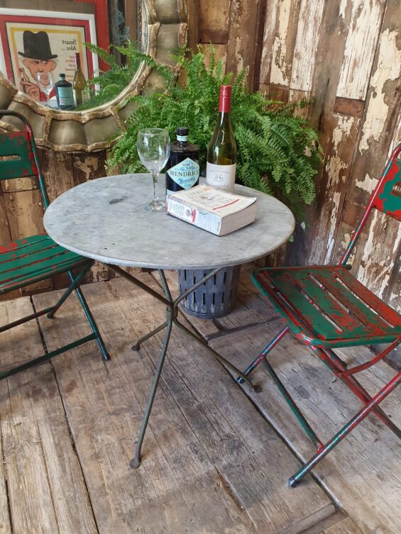 zinc tripod bistro table furniture tables garden furniture