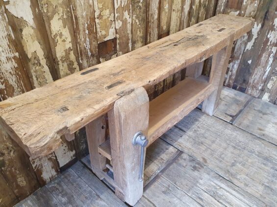 wooden carpenters workbench vice furniture tables industrial