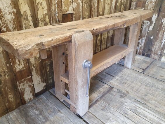 wooden carpenters workbench vice furniture tables industrial