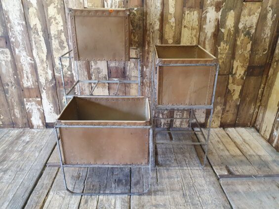 metal cardboard storage bins on stands decorative homewares furniture storage