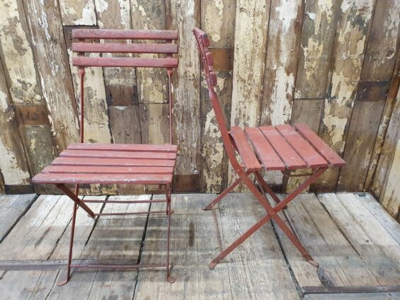 wood metal folding bistro chairs garden furniture occasional chairs