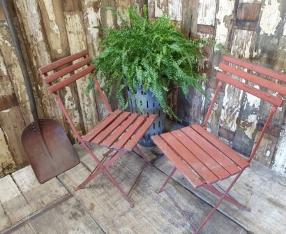 wood metal folding bistro chairs garden furniture occasional chairs