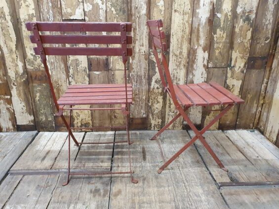 wood metal folding bistro chairs garden furniture occasional chairs