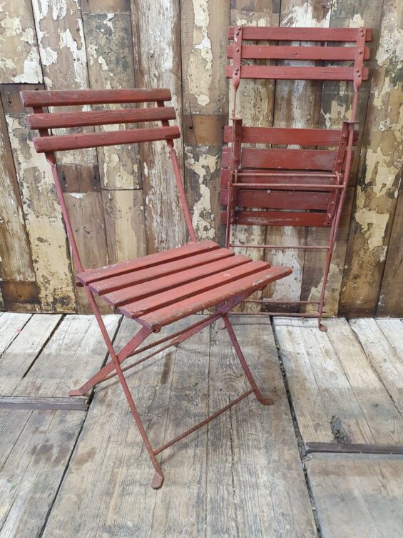 wood metal folding bistro chairs garden furniture occasional chairs