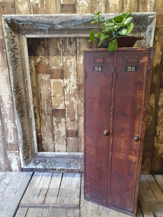 wooden double lockers furniture storage