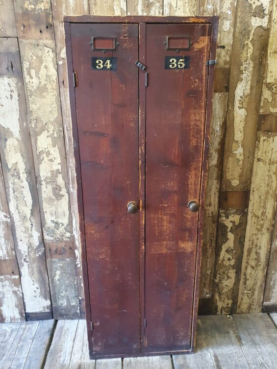 wooden double lockers furniture storage