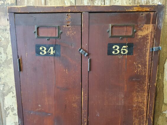 wooden double lockers furniture storage