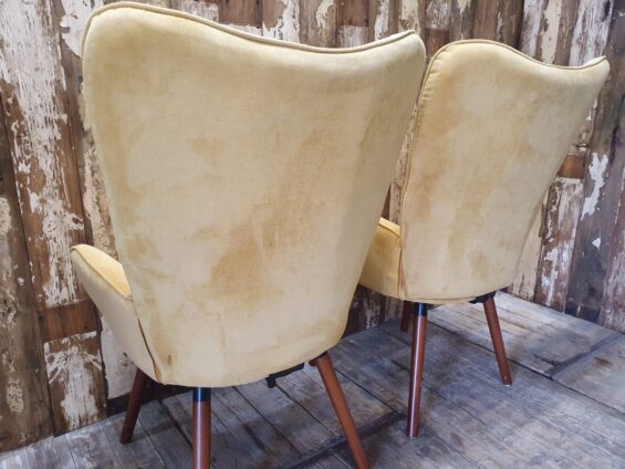 velour wingback chairs seating armchairs