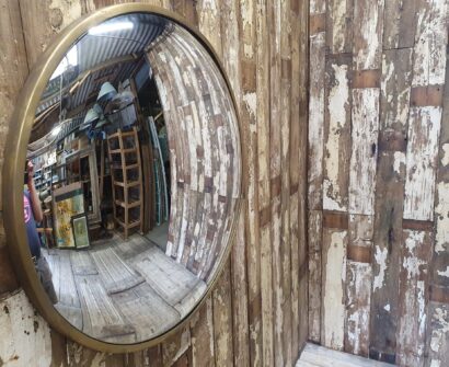 brass round convex mirror mirrors