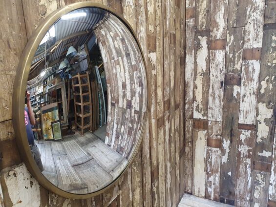 brass round convex mirror mirrors