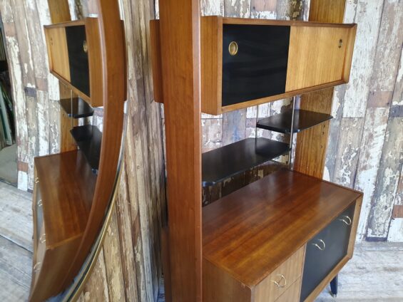 teak ebonised room divider furniture storage cupboards and cabinets