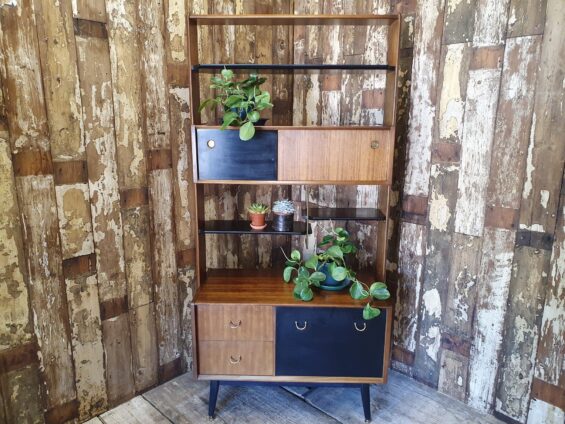 teak ebonised room divider furniture storage cupboards and cabinets