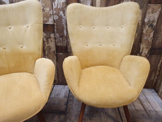 velour wingback chairs seating armchairs