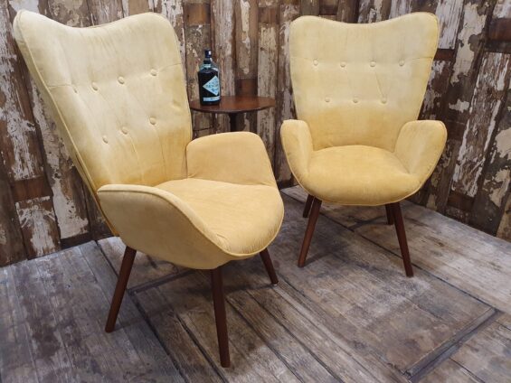 velour wingback chairs seating armchairs