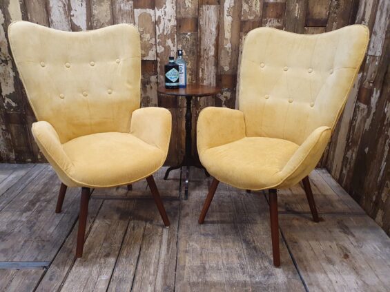 velour wingback chairs seating armchairs