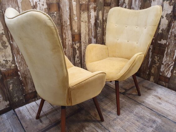 velour wingback chairs seating armchairs