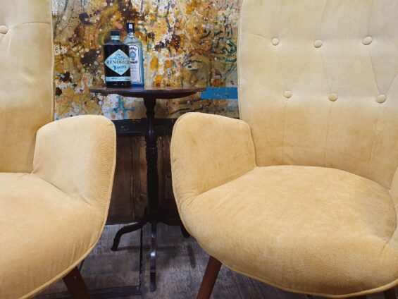 velour wingback chairs seating armchairs