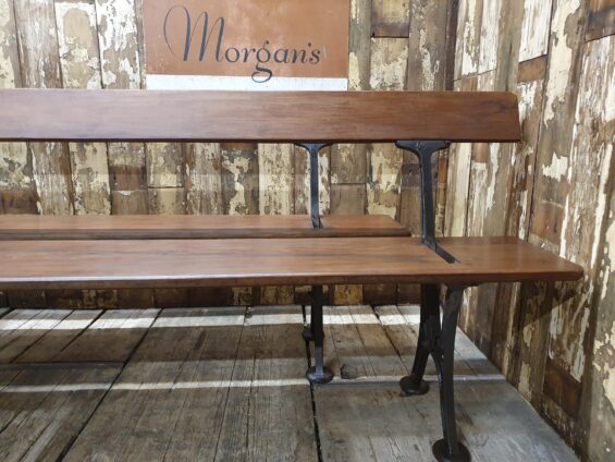 pine and cast iron reversible tram benches seating occasional chairs garden furniture