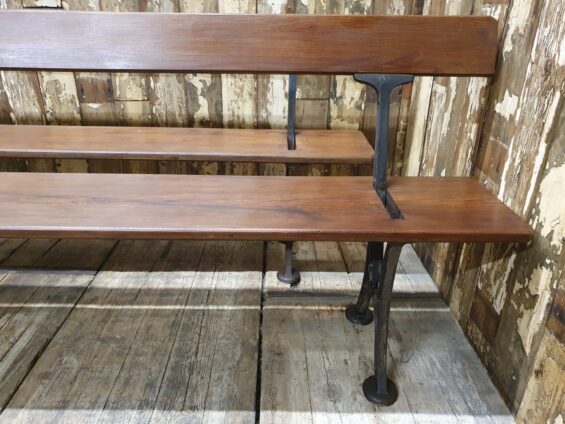 pine and cast iron reversible tram benches seating occasional chairs garden furniture