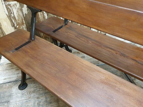 pine and cast iron reversible tram benches seating occasional chairs garden furniture