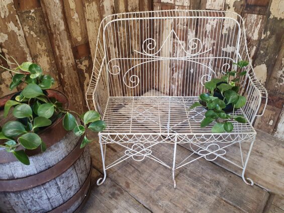 wirework bench garden furniture seating