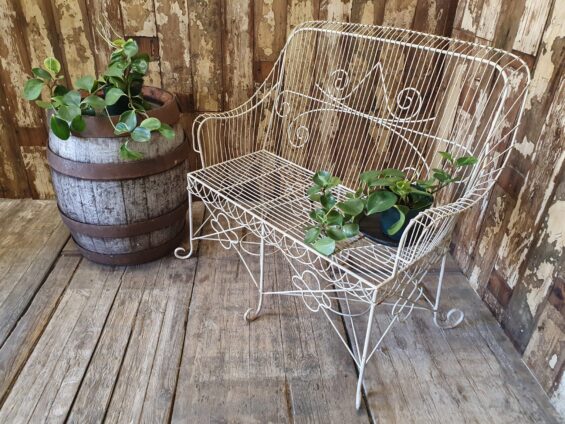 wirework bench garden furniture seating