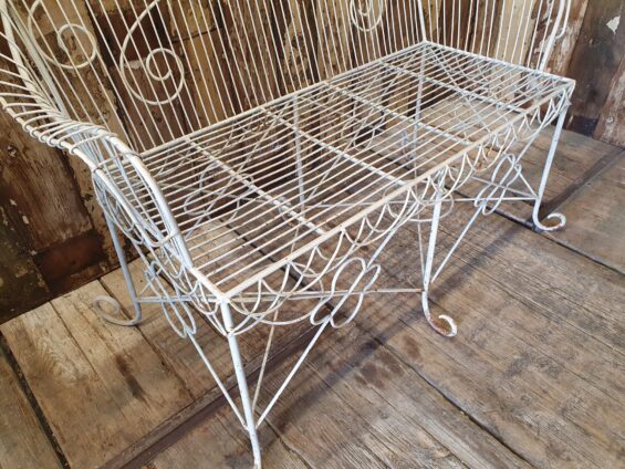 wirework bench garden furniture seating