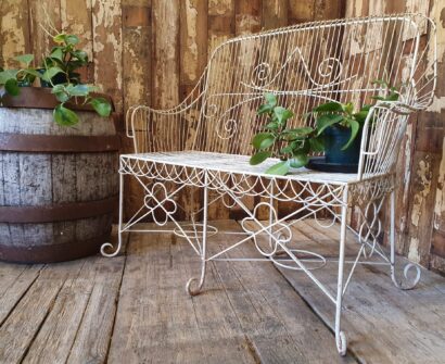 wirework bench garden furniture seating