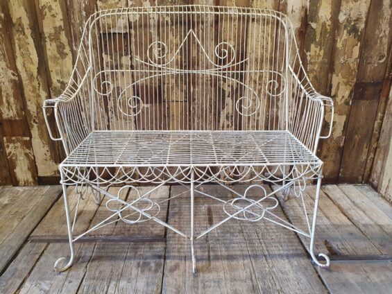 wirework bench garden furniture seating