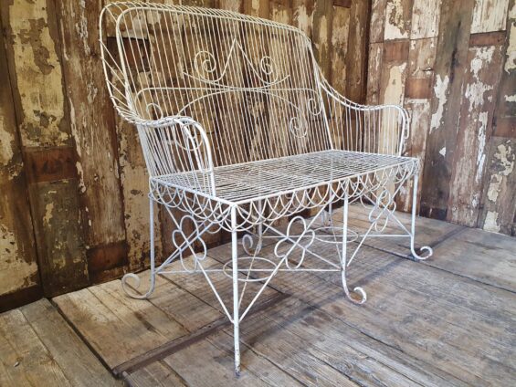 wirework bench garden furniture seating