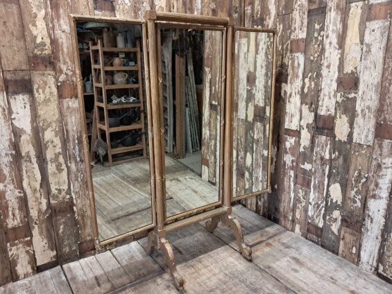 gilt triple floor standing mirror mirrors