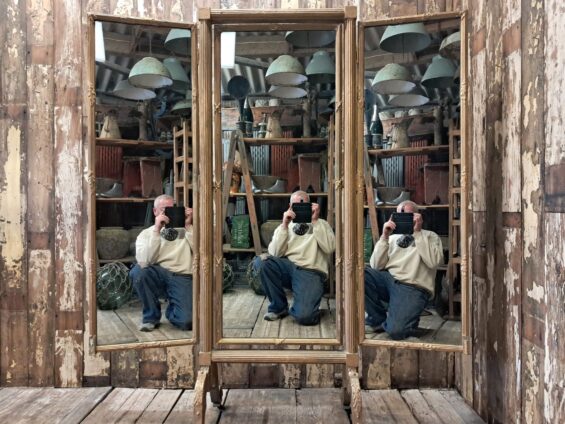 gilt triple floor standing mirror mirrors